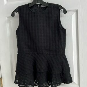 Black Peplum Top